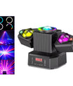 65W Disco PartyLicht, zweiarmer RGBW 4-in-1 LED-Effektstrahler mit Fernbedienung, Bühnenlicht effekt-Projektor für DJ-Partys, Konzerte, Hochzeiten und Theater