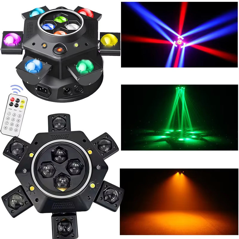 150W Moving Head Projektør, Laser-Stroboskop Effekt, DMX Scenelys, Fuldfarvet LED-Lys, Roterende DJ-, Disco-, Party- og Barlys(1pcs)