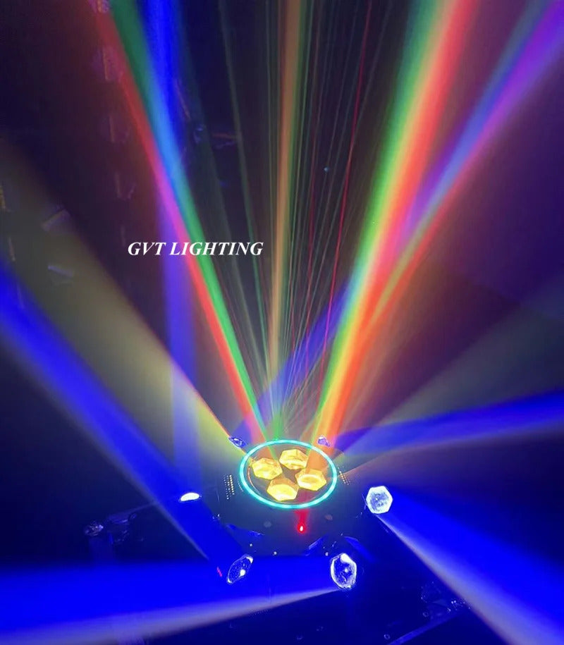 150W Moving Head Projektør, Laser-Stroboskop Effekt, DMX Scenelys, Fuldfarvet LED-Lys, Roterende DJ-, Disco-, Party- og Barlys(1pcs)