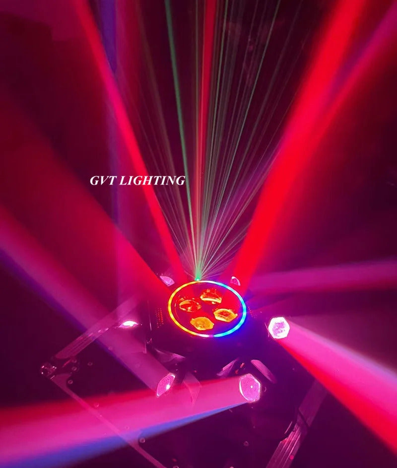 150W Moving Head Projektør, Laser-Stroboskop Effekt, DMX Scenelys, Fuldfarvet LED-Lys, Roterende DJ-, Disco-, Party- og Barlys(1pcs)