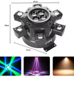 150W Moving Head Projektør, Laser-Stroboskop Effekt, DMX Scenelys, Fuldfarvet LED-Lys, Roterende DJ-, Disco-, Party- og Barlys(1pcs)