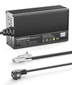 Noeifevo 14.6V 10A LiFePO4 akkulaturi 12V 12.8V LiFePO4 akulle, XLR/IEC/XT60/Anderson 50A/M8