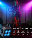 Party-Licht, 4x8W RGB LED Bühnenleuchte mit Fernbedienung/DMX-Steuerung, DJ-Licht geeignet für Hochzeiten, Partys, Clubs und Disco-Veranstaltungen