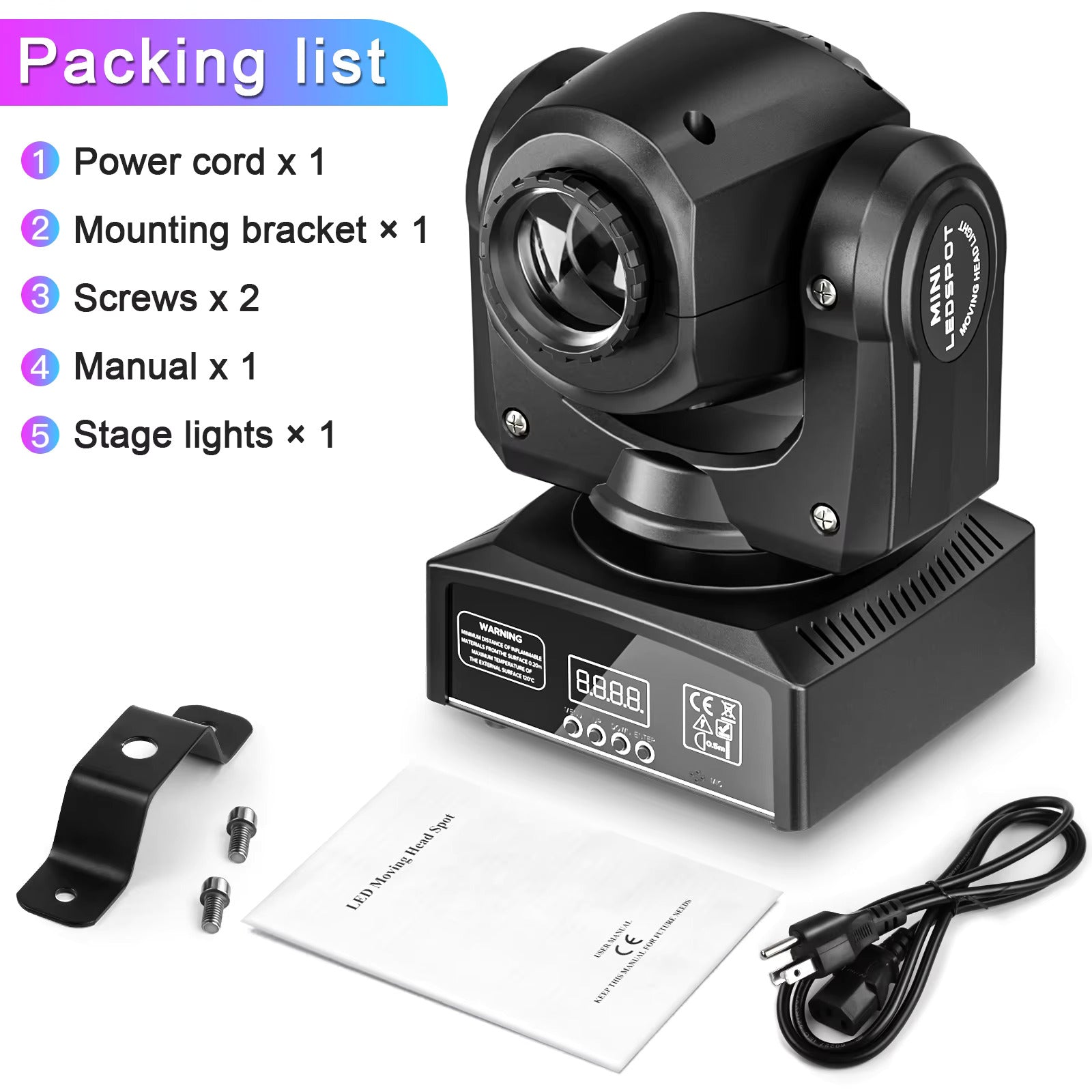 30W Strahl-Gobo Moving-Head-Lichter, RGBW LED Bühnen-Scheinwerfer mit DMX512 für DJ, Disco, Hochzeit, Party und Bühnenbeleuchtung