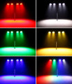 4 Stück LED-Partylicht, 200W 4-in-1 RGBW DMX-Bühnen-Flachstrahler, Effektlicht für DJ, Disco, Party, Urlaub, Bar, Hochzeit und Shows