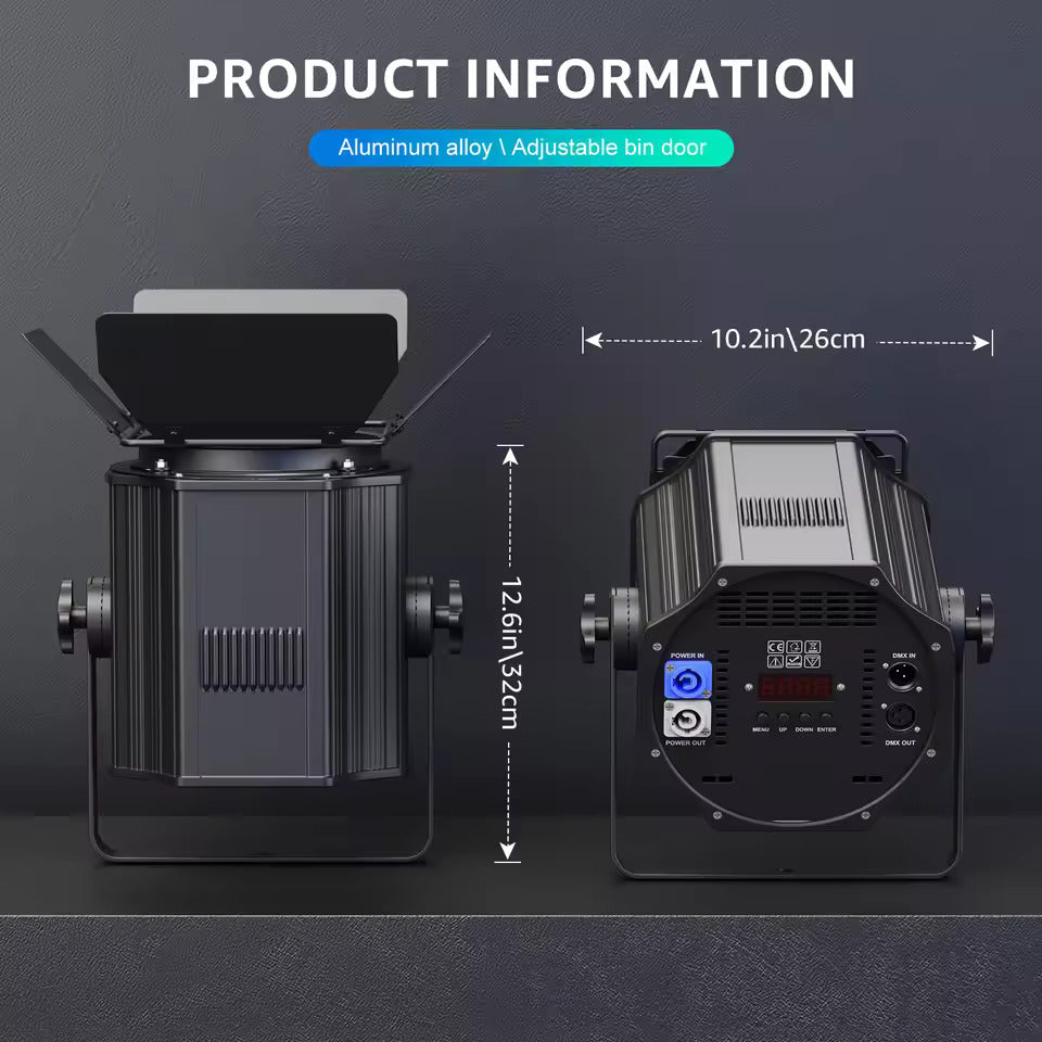 200W LED COB Par-Scheinwerfer 6IN1 RGBWA+UV Linearer Strahler DMX512 Warm- & Kaltweißes Bühnenlicht für DJ, Party, Konzert