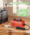 NOEIFEVO Caricabatteria LiFePO4 impermeabile 14,6 V 30 A per batteria LiFePO4 12 V (12,8 V) 4S