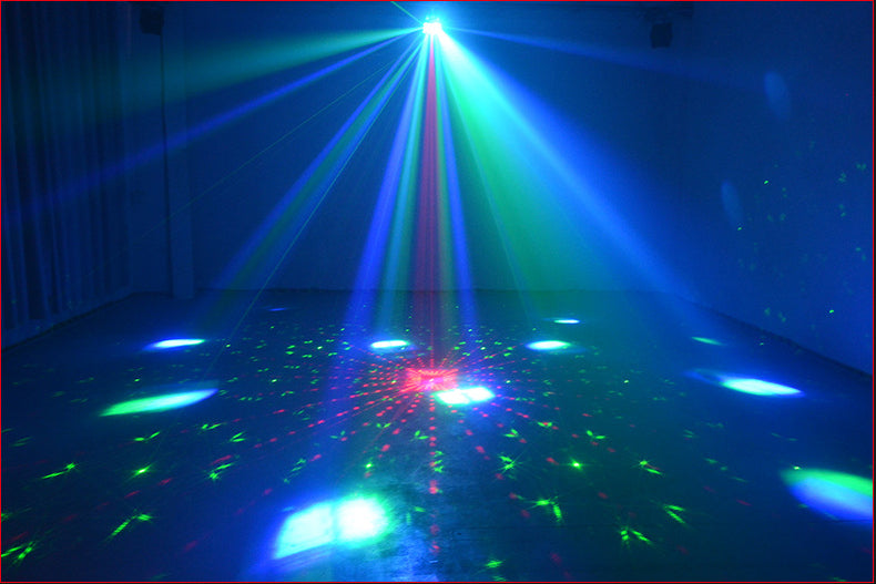 3-in-1 DMX RGBW partylicht, LED-laser stroboscoop, disco DJ beam spot podiumverlichting, dansclub bruiloft vlinderlicht