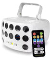 3-in-1 DMX RGBW partylicht, LED-laser stroboscoop, disco DJ beam spot podiumverlichting, dansclub bruiloft vlinderlicht