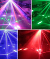 3-in-1 DMX RGBW partylicht, LED-laser stroboscoop, disco DJ beam spot podiumverlichting, dansclub bruiloft vlinderlicht