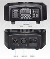 60W Moving Head Partylicht, 2-Arm RGBW Beam Disco-Partylicht mit Fernbedienung, DMX512 Bühneneffekt DJ-Licht für Veranstaltungen, Club, Weihnachten