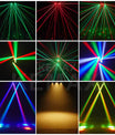 80W Disco Party Lichtanlage, RGBW LED Moving Head Scheinwerfer mit zwei beweglichen Köpfen, Fernbedienung, DMX512-DJ-Equipment, Bühnenbeleuchtung für Events, Clubs und Weihnachten