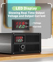 NOEIFEVO 116.8V 1A-12A Caricabatterie LiFePO4, adatto per batteria LiFePO4 102.4V (96V) 32S, display LCD, corrente regolabile