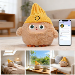 KI-gesteuertes Plüschtier mit intelligenter Stimme und LED-Augen – ein interaktiver Begleiter für Kinder und Erwachsene, wiederaufladbares E-Pet, unterstützt über 50 Sprachen mit der Tuya-App