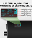 NOEIFEVO 75,6V 2-20A litiumbatterilader for 66,6V 18S litium-Li-Ion-Lipo-batteri, LCD-skjerm, justerbar strøm, lader for el-sykkel, scooter, elektrisk motorsykkel