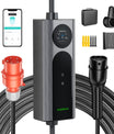 NOEIFEVO Q21W Wlan ładowarka samochodowa Wallbox 11kW z pilotem zdalnego sterowania APP, 3-fazowy kabel ładujący 5 m/10 m Type2 CEE16A 
