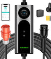 Noeifevo Wallbox EV Móvel Tipo 2, Carregador EV 11KW 3-fases CEE16A com Potência de Carga Ajustável, Cabo de Carregamento EV de 5m/10m/15m para Model Y/3, ID.3/4/5, MG4, EX30, e-up, e-tron, Zoe e outros veículos elétricos.
