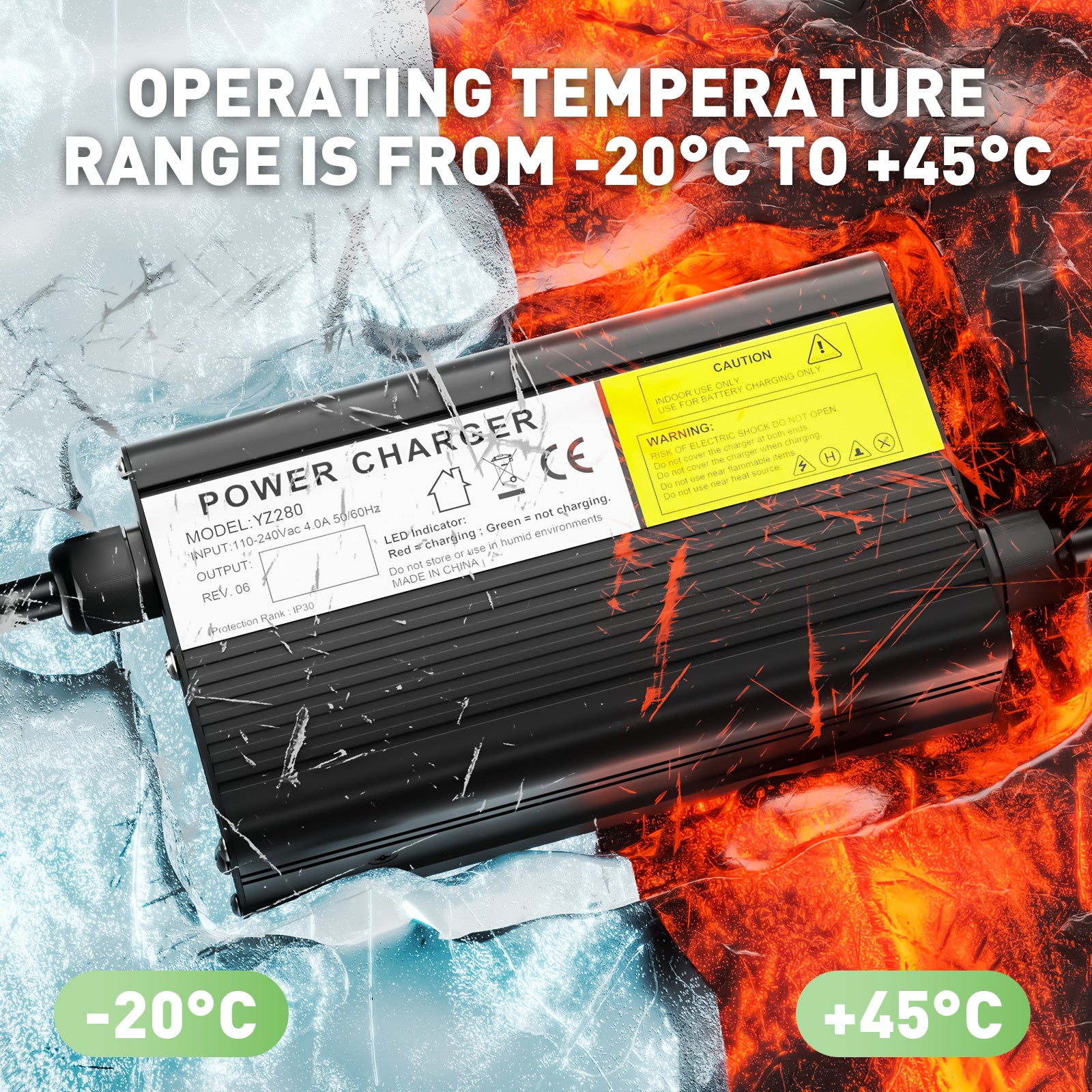 NOEIFEVO Cargador de batería de litio de 67,2 V 3 A para batería de 60 V 59,2 V 16 S, cargador de motocicleta para dispositivo eléctrico de scooter de bicicleta eléctrica.