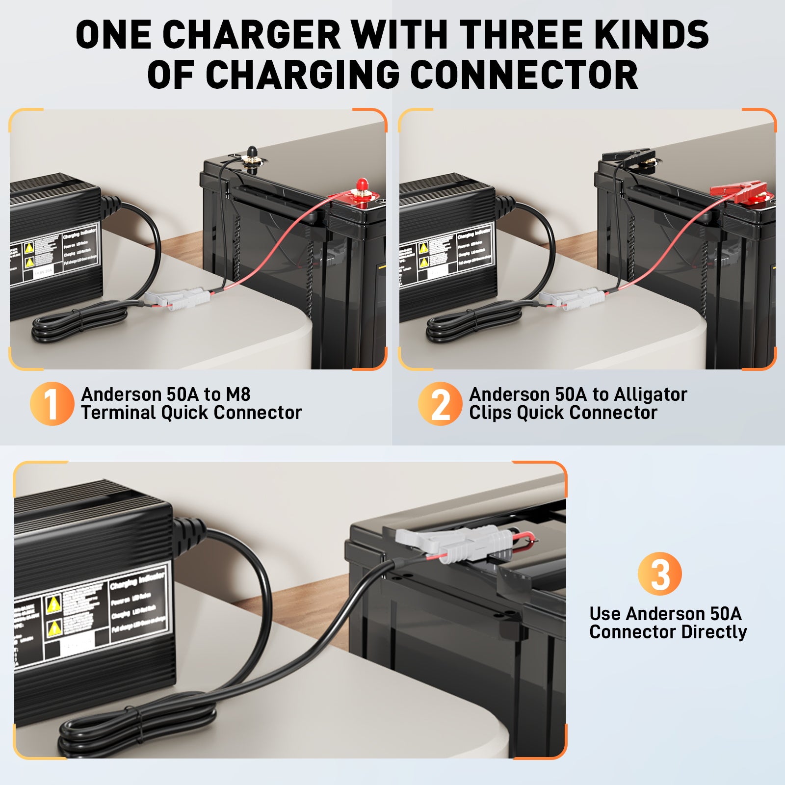 Noeifevo 29.2V 15A LiFePO4 carregador de bateria para bateria de lítio 24V 25.6V, ativação 0V BMS, desligamento automático com proteção total