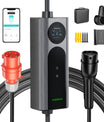 NOEIFEVO Q21W Wlan ładowarka samochodowa Wallbox 11kW z pilotem zdalnego sterowania APP, 3-fazowy kabel ładujący 5 m/10 m Type2 CEE16A 