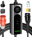 NOEIFEVO Q21W Wlan carregador de carro elétrico móvel Wallbox 11kW com controlo remoto APP, cabo de carregamento trifásico 5m/10m Tipo2 CEE16A 