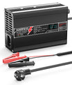 NOEIFEVO 14,6V 15A lithium LiFePO4 batterilader, til 4S 12,8V LiFePO4 batteri, med blæser, aluminiumsgehus og LCD-skærm