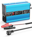 NOEIFEVO 12,6V 10A cargador de litio para baterías Li-Ion Lipo 3S 11,1V, ventilador de refrigeración, apagado automático (AZUL)