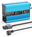 Carregador de Bateria LiFePO4 NOEIFEVO 36.5V 2A 3A 3.5A 4A para Bateria LiFePO4 10S 32V, com Desligamento Automático (AZUL).