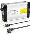 Carregador de bateria de lítio NOEIFEVO 71.4V 5A para bateria de lítio 17S 60V 62.9V, com ventilador de refrigeração, desligamento automático.