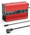 NOEIFEVO 42V 2A 3A 3.5A 4A Carregador de Bateria de Lítio para Baterias 10S 37V Li-Ion Lipo, Ventilador de Resfriamento, Desligamento Automático (Vermelho)