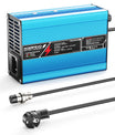 NOEIFEVO 12,6V 10A cargador de litio para baterías Li-Ion Lipo 3S 11,1V, ventilador de refrigeración, apagado automático (AZUL)