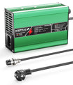 NOEIFEVO 33.6V 2A 3A 4A 5A Carregador de Lítio para Baterias 8S 29.6V Li-Ion Lipo, Ventoinha de Resfriamento, Desligamento Automático (VERDE)