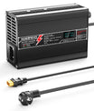 NOEIFEVO 24V 6A litium LiFePO4 batteriladdare, laddningsspänning 29,2V, med fläkt, aluminiumhölje, LCD-skärm