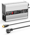 NOEIFEVO 54.6V  2A 2.5A 3A Cargador de Litio para Baterías 13S 48.1V Li-Ion Lipo, con Ventilador de Refrigeración y Apagado Automático