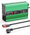 NOEIFEVO 29.4V 2A 3A 4A 5A Carregador de Lítio para Baterias Li-Ion Lipo 7S 25.9V, Ventilador de Resfriamento, Desligamento Automático (VERDE)