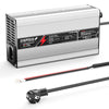 NOEIFEVO 37.8V 10A lithium batterioplader til 33.3V 9S batteri, automatisk sluk, aluminiumshus, med blæser (sølv)