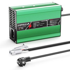 NOEIFEVO 33.6V 5A Cargador de litio para baterías Li-Ion Lipo 8S 29.6V, Ventilador de enfriamiento, apagado automático (VERDE)