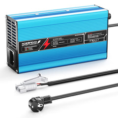 NOEIFEVO 12V 20A Carregador de Bateria de Chumbo-Ácido, Tensão de Carga 13,8V-14,7V, Desligamento Automático, Caixa de Alumínio, com Ventilador (azul)