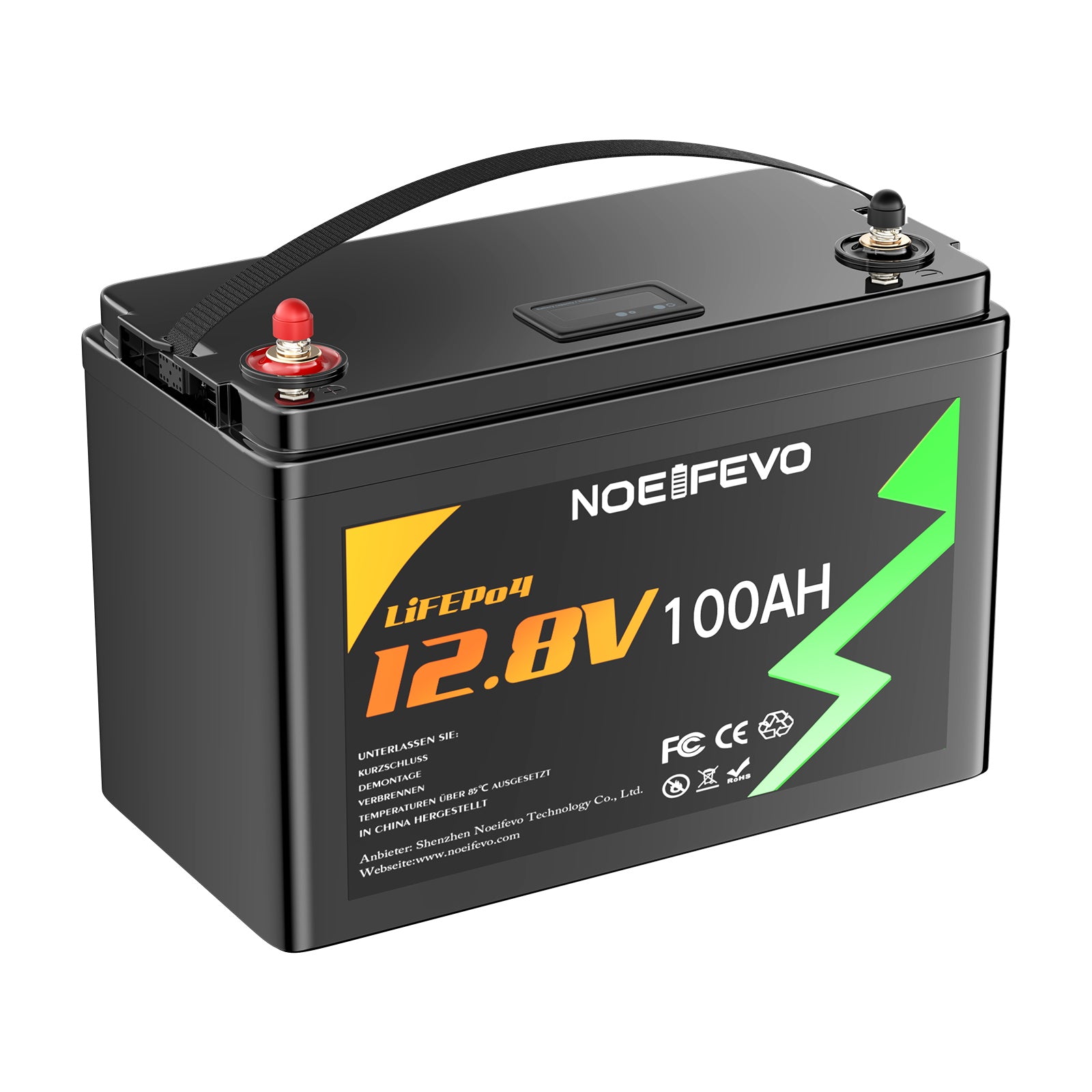 NOEIFEVO N100 12V 100AH Litio Hierro Fosfato Batería LiFePO4 Con 100A BMS