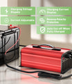NOEIFEVO 42V 25A Lithium-batterioplader til 37V (36V) 10S Lithium Li-ion Lipo-batteri, LCD-display, justerbar strøm, oplader til el-cykel, scooter, elektrisk motorcykel