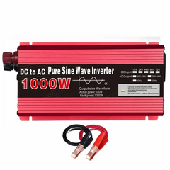 12 V naar AC 220 V zuivere sinus omvormer, 1000W, 1600W, 2200W, 3000W draagbare stroomomvormer, auto-zonne-omvormer