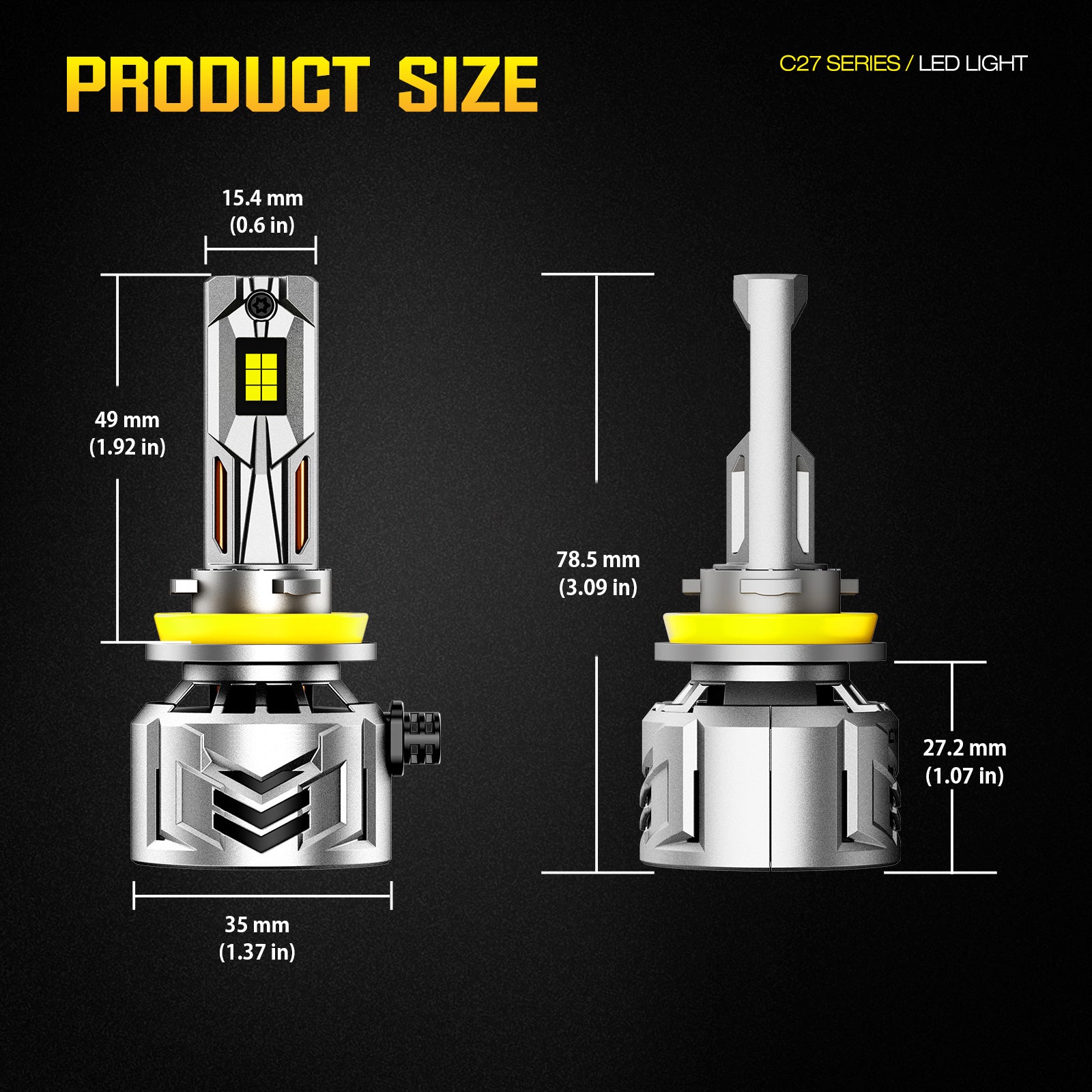 NOEIFEVO H11 LED predné svetlá, 60 000 Lumen, 240W, 6500K biela, IP68 vodotesné, 100 000 hodín životnosti, stretávacie a diaľkové svetlá