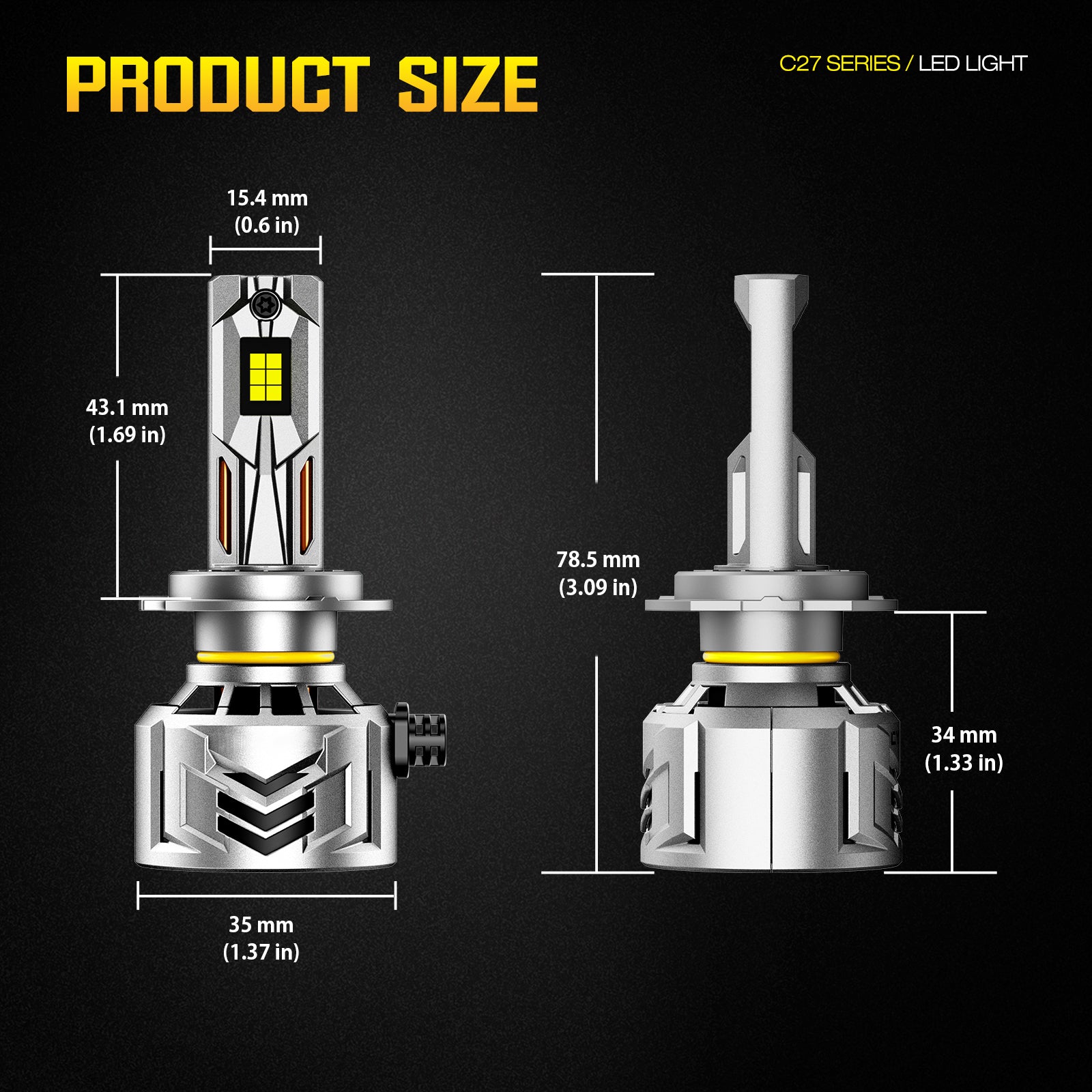 Lâmpada de Farol Auto H7 NOEIFEVO, 60.000 Lúmens, 240W, 6500K Branco, IP68 À Prova D'Água, 100.000 Horas de Vida Útil, Feixe Baixo e Feixe Alto