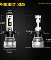 NOEIFEVO H4 Lâmpada de Farol de Carro, 40.000 Lúmens, 200W, 6500K Branco, IP68 à Prova d'Água, 100.000 Horas de Vida Útil, Farol Baixo e Alto