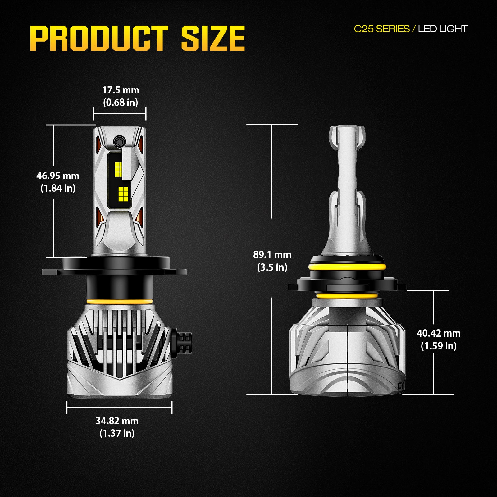 NOEIFEVO H4 Auto Scheinwerferlampe, 30.000 Lumen, 130W, 6500K Weiß, IP68 Wasserdicht, 100.000 Stunden Lebensdauer, Abblend- und Fernlicht