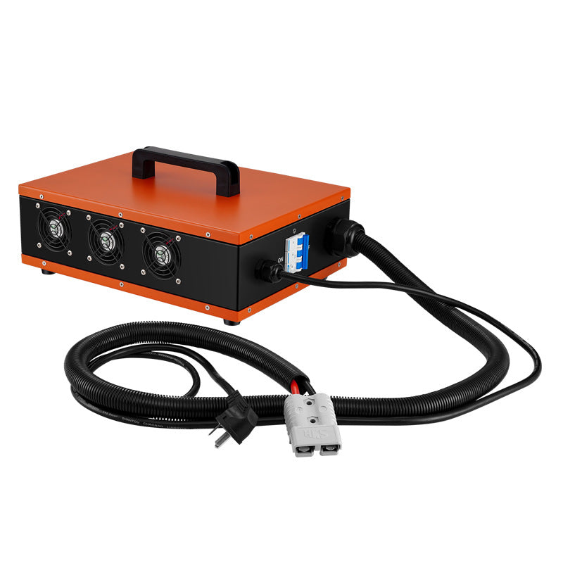 NOEIFEVO 12V/24 20A-100A Lithium-LiFePO4-Batterieladegerät, Ladestrom einstellbar, 14,6 V/29,2 V Ladespannung, LCD-Display, mit 3 Lüftern (Version 2025)