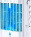 Ar-condicionado móvel 4 em 1, mini resfriador de ar econômico com grande reservatório de água (1200 ml), resfriamento por evaporação em 3 níveis, LED de 7 cores, timer e baixo nível de ruído para home office e quarto