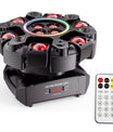 Cabeza móvil Beam RGBW de 150 W con 6 brazos y efecto halo, luz de escenario, efecto estroboscópico de haz tipo panal DMX512, apta para fiestas DJ, cumpleaños, iluminación escénica profesional, bares y KTV