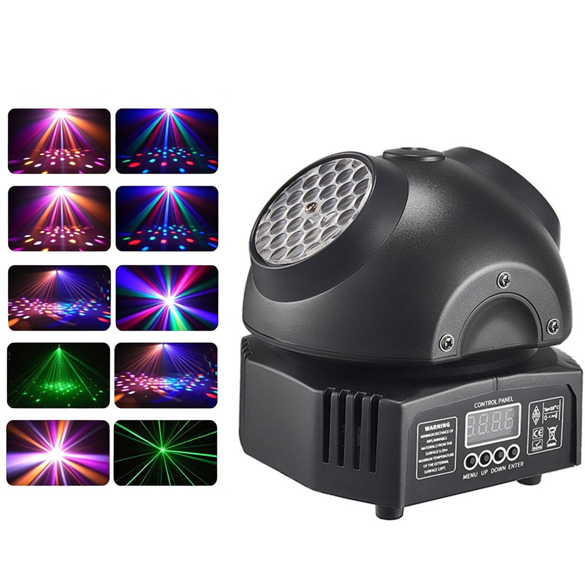Mini luz de discoteca de 36W, iluminação de festa LED RGBW, duplo holofote moving head, equipamento DJ DMX512 com efeito estroboscópico de palco para discoteca, bar e show.