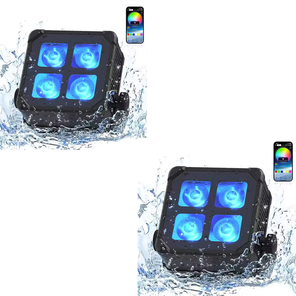 40W wasserdichter LED-PAR-Scheinwerfer (4x10W RGBWA+UV) mit integriertem Akku und DMX-Steuerung für DJs und Discos